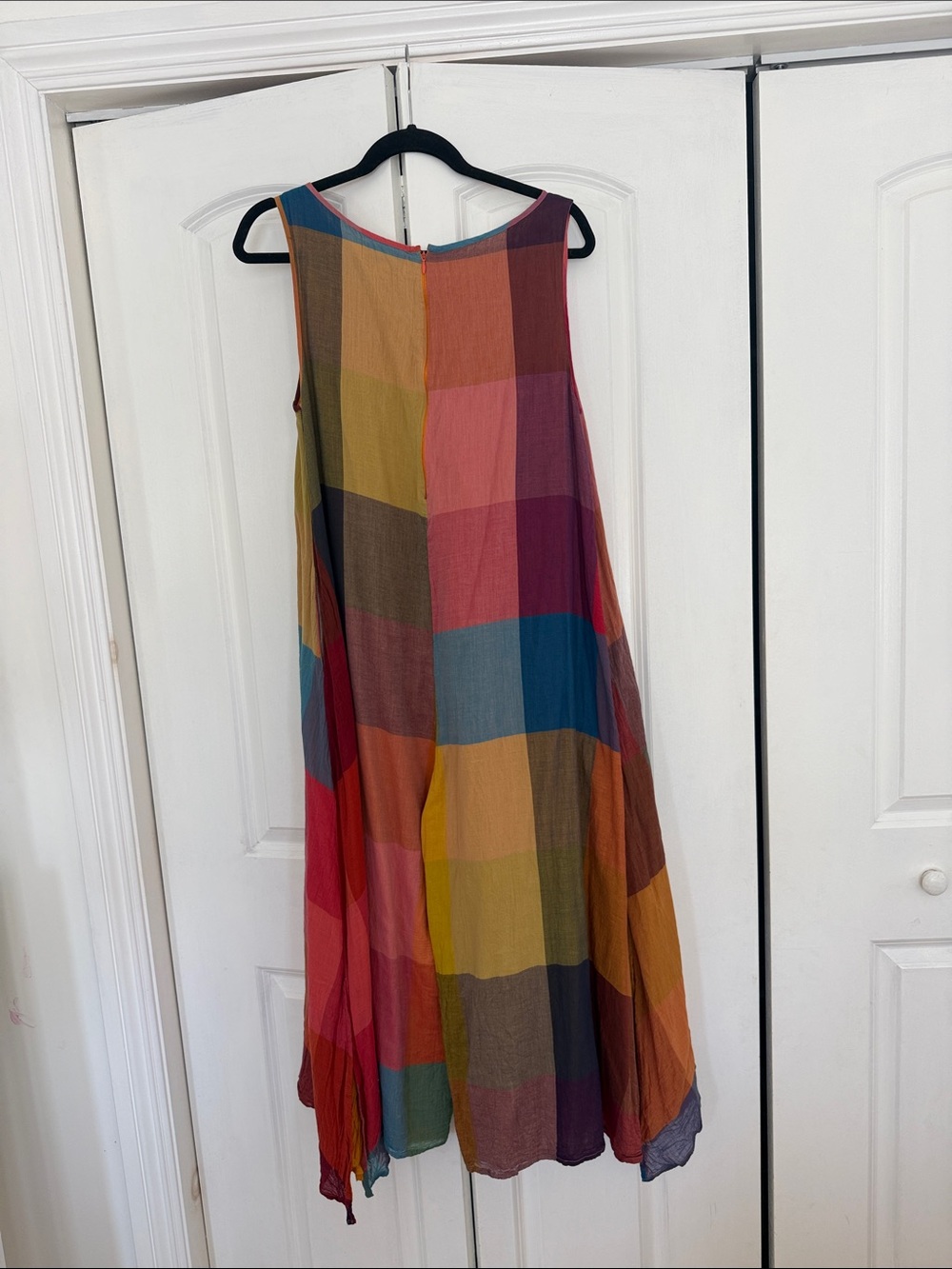 Sleeveless Multicolor Block Stripe Maxi Dress - Picture 3 of 3